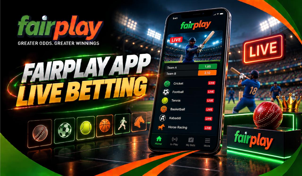 Fairplay App Live Betting: live odds updating in a betting app on a phone held in one hand