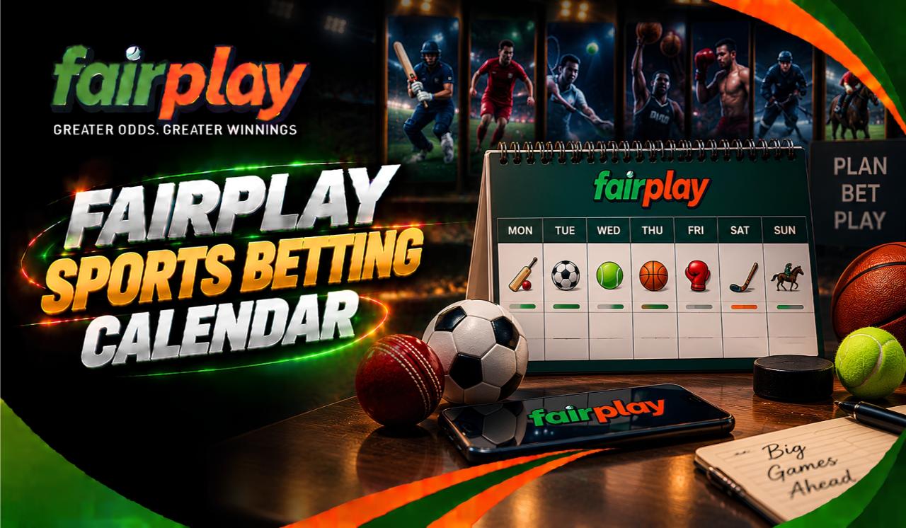 Fairplay Sports Betting Calendar: a weekly calendar of cricket, football, tennis and racing fixtures
